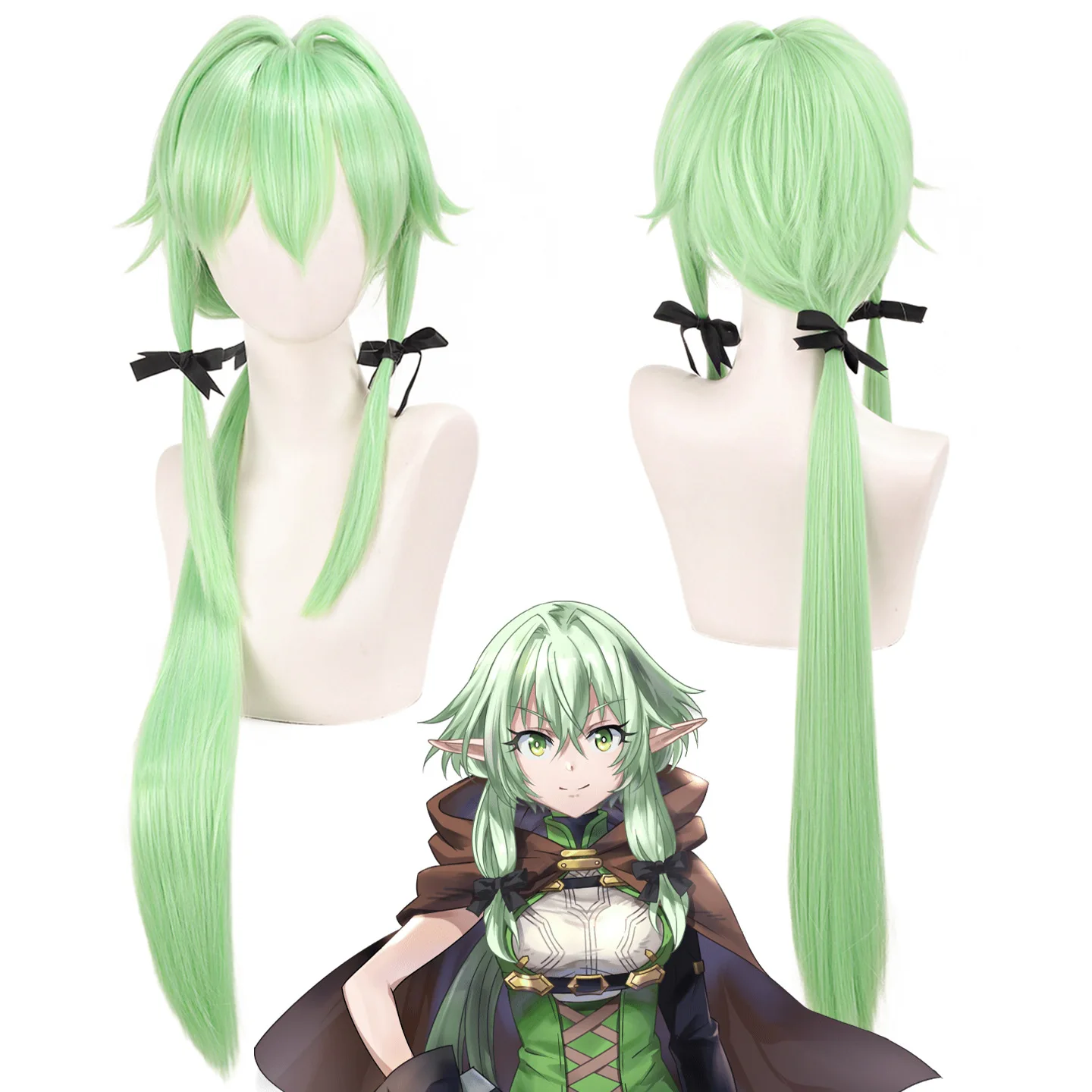 Elf Archer Girl Cosplay Wig Multi‑color Styled Synthetic Heat‑Resistant Wig Anime Role‑play Party Costume Hair