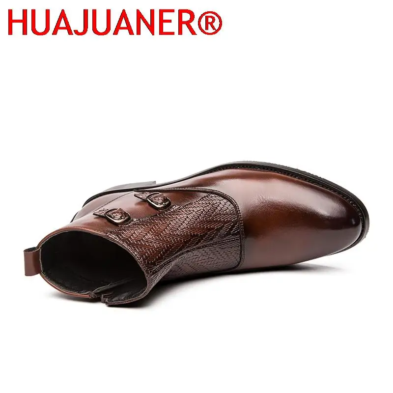 Winter Designer Men's Chelsea Boots Keep Warm Gentlemen Style Men Dress Shoes Plush Ankle Boots for Men Moccasins Botas Hombre - view 2