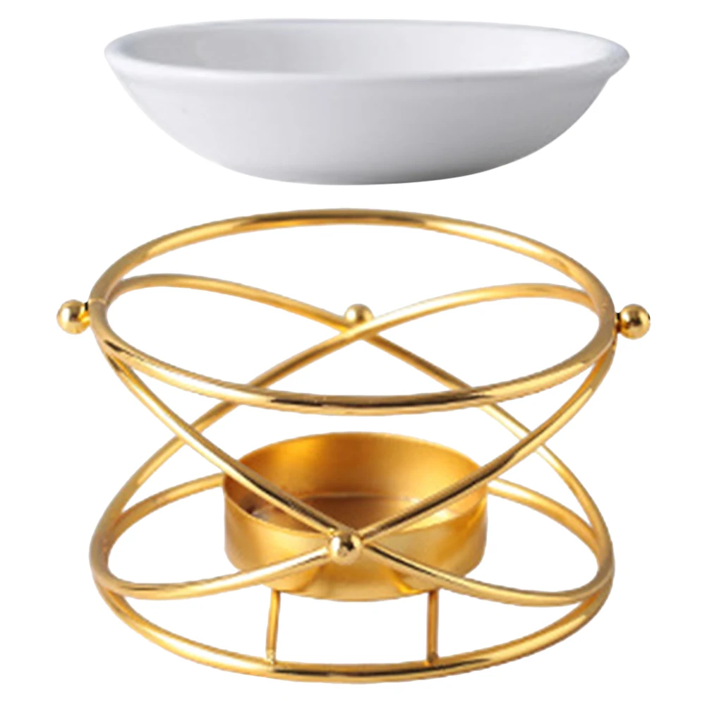 

Modern Incense Burner Golden Holder for Cones Essential Oils Aromatherapy Desktop Decor Living Room Table Centerpiece