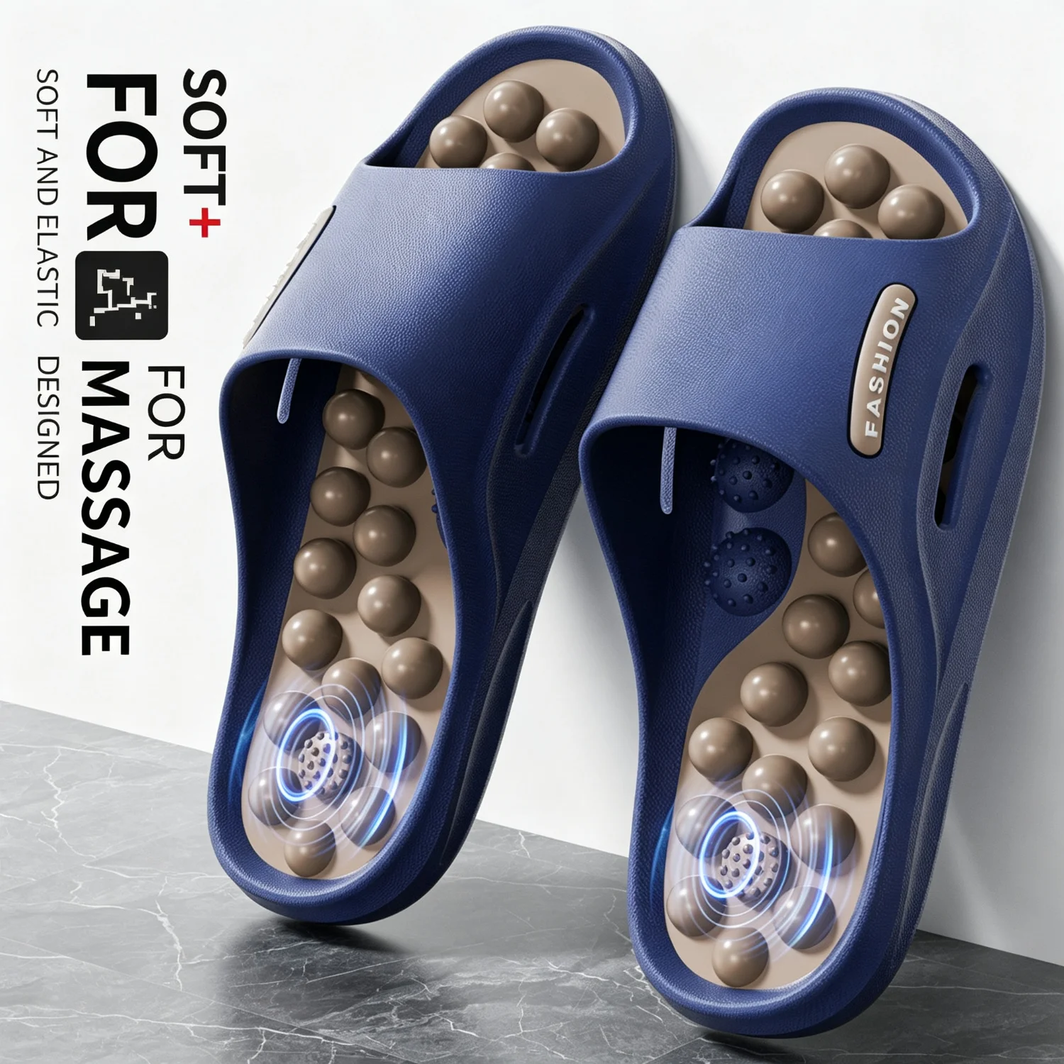Badezimmer-Massage-Hausschuhe für Männer und Frauen, weiche, elastische Akupressur-Fußmassage-Sandalen, rutschfeste Dusch-Slides, schnelltrocknend, Hausschuhe für zu Hause – Detail 13