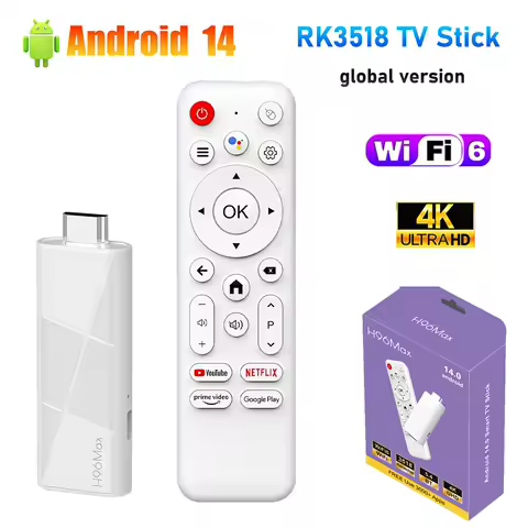 Android TV Stick H96 MAX RK3518 Smart TV Stick with 2.4G&amp;5G Wifi6 2GB 16GB 4K 3D HDR Voice Assistant Android 14 Global TV Stick