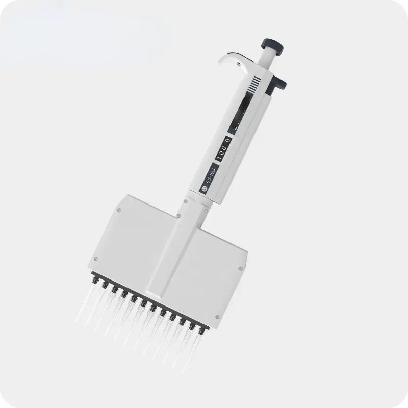 Manual Digital Adjustable 12 Channel Option Multichannel Pipette MicroPipette Lab Equipment
