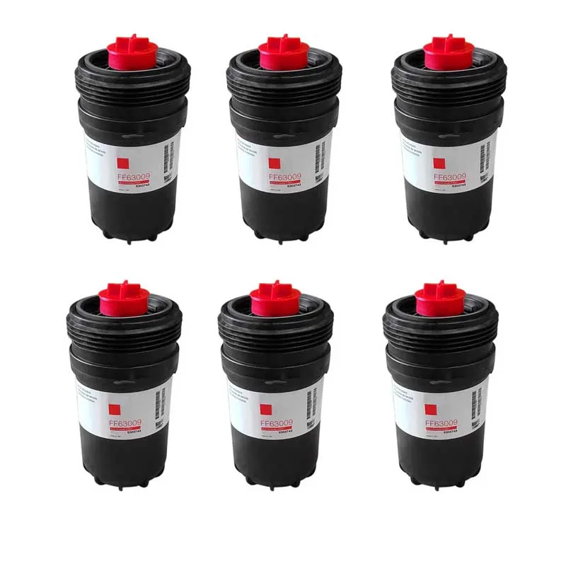 6Pcs FF63009 Fuel Filter for Cummins 5303743 Replaces FF63008 Element FH22168 with High Performance Cummins B/L Series