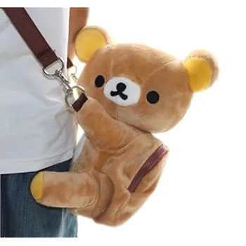 Nieuwe Leuke Rilakkuma Beer Kids Pluche Messenger Bags Kinderen Gevulde Portemonnee Portefeuilles Crossbody tassen Voor Vrouwen
