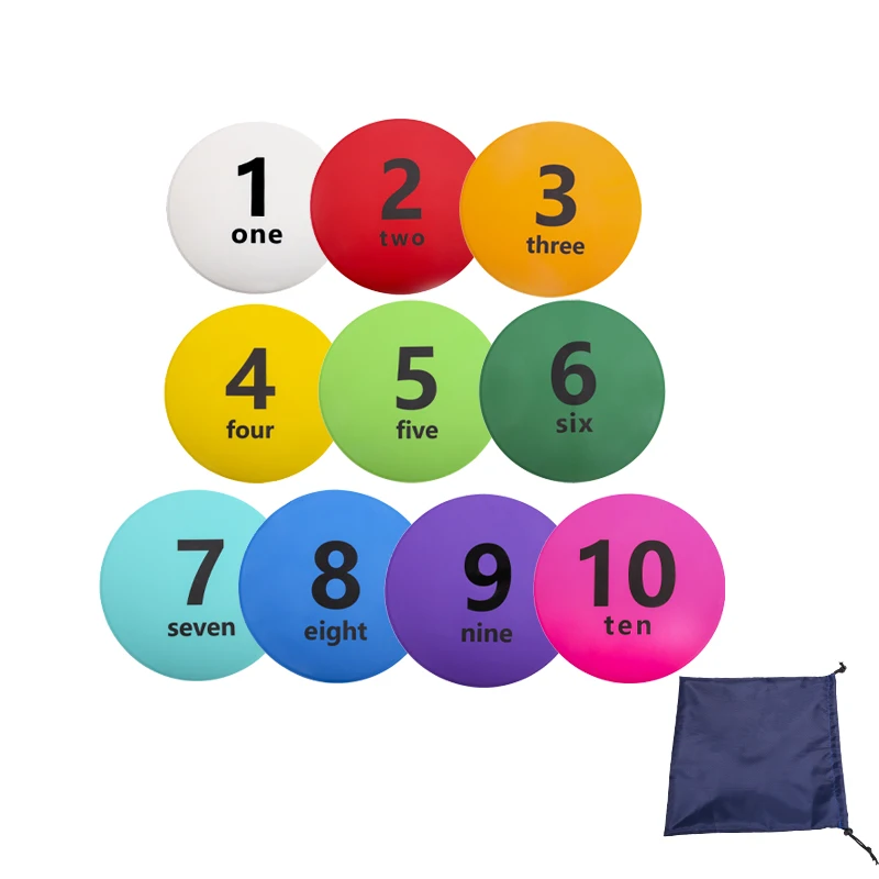 1 set of 10 with 30cm flat soft landmark pad English alphanumeric sign pad landmark pad roadblock football