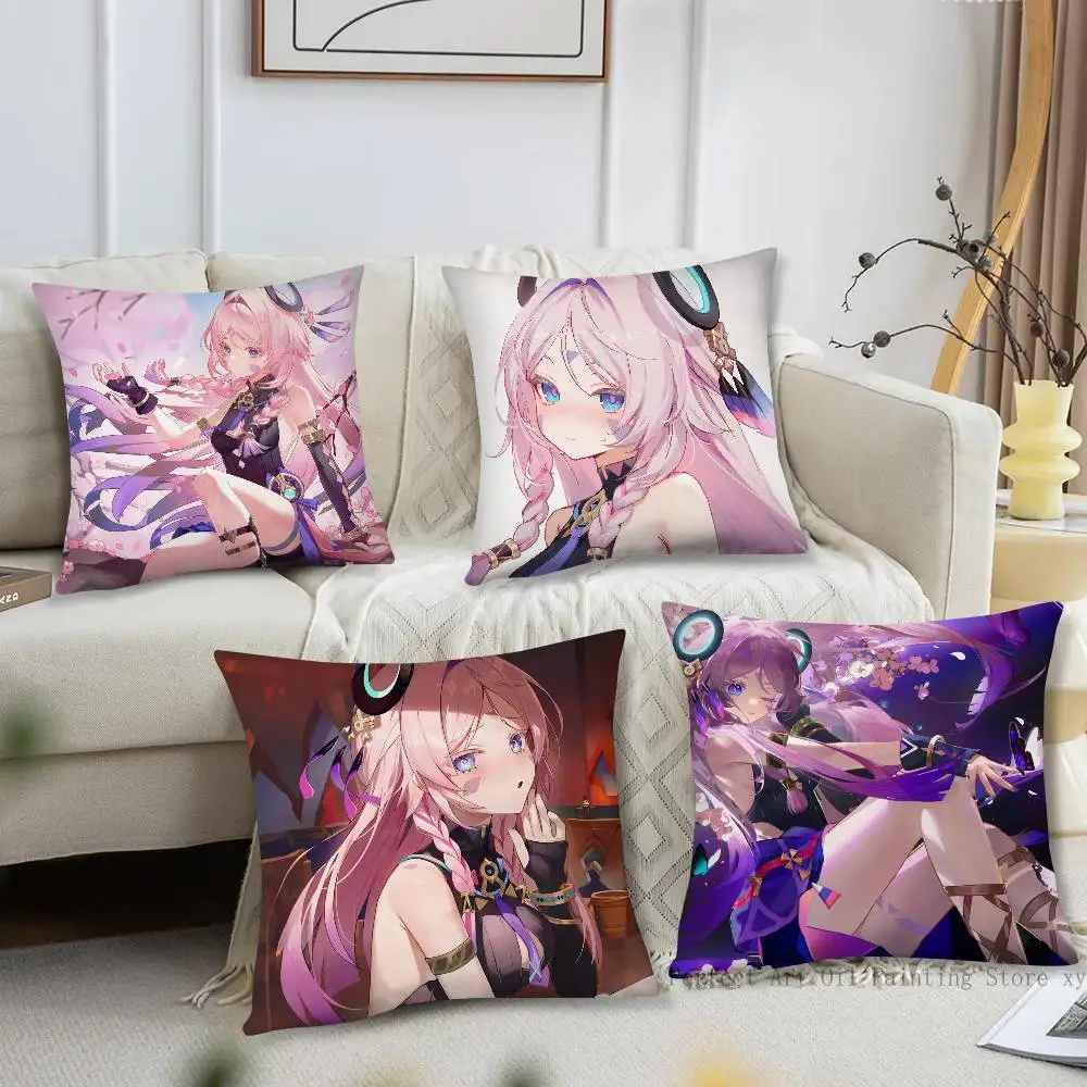 Citlali Genshin Impact Pillow Case Fashion Square Pillowcase Bedroom Sofa Room Ins Decoration Leisure