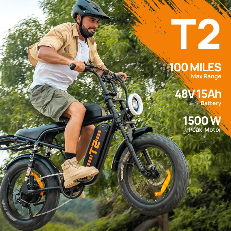 

Электрический зимний велосипед URLIFE 20x4 дюйма с толстыми шинами T2 — двигатель 1500 Вт, съемный аккумулятор 54,6 В, 15,6 Ач, максимальный диапазон 100 миль