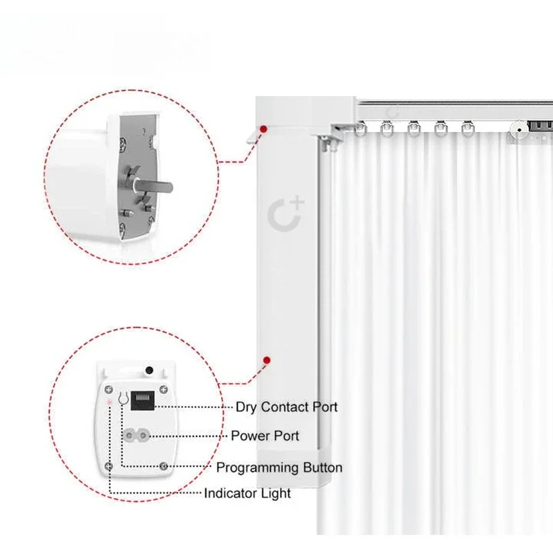 Hot Sale Smart Home Motorized Curtains Remote Control Electric Curtain Track Automatic Curtain Motor