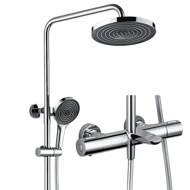 

Install thermostatic shower shower, household all-copper hand spray gun shower, thermostatic shower shower set