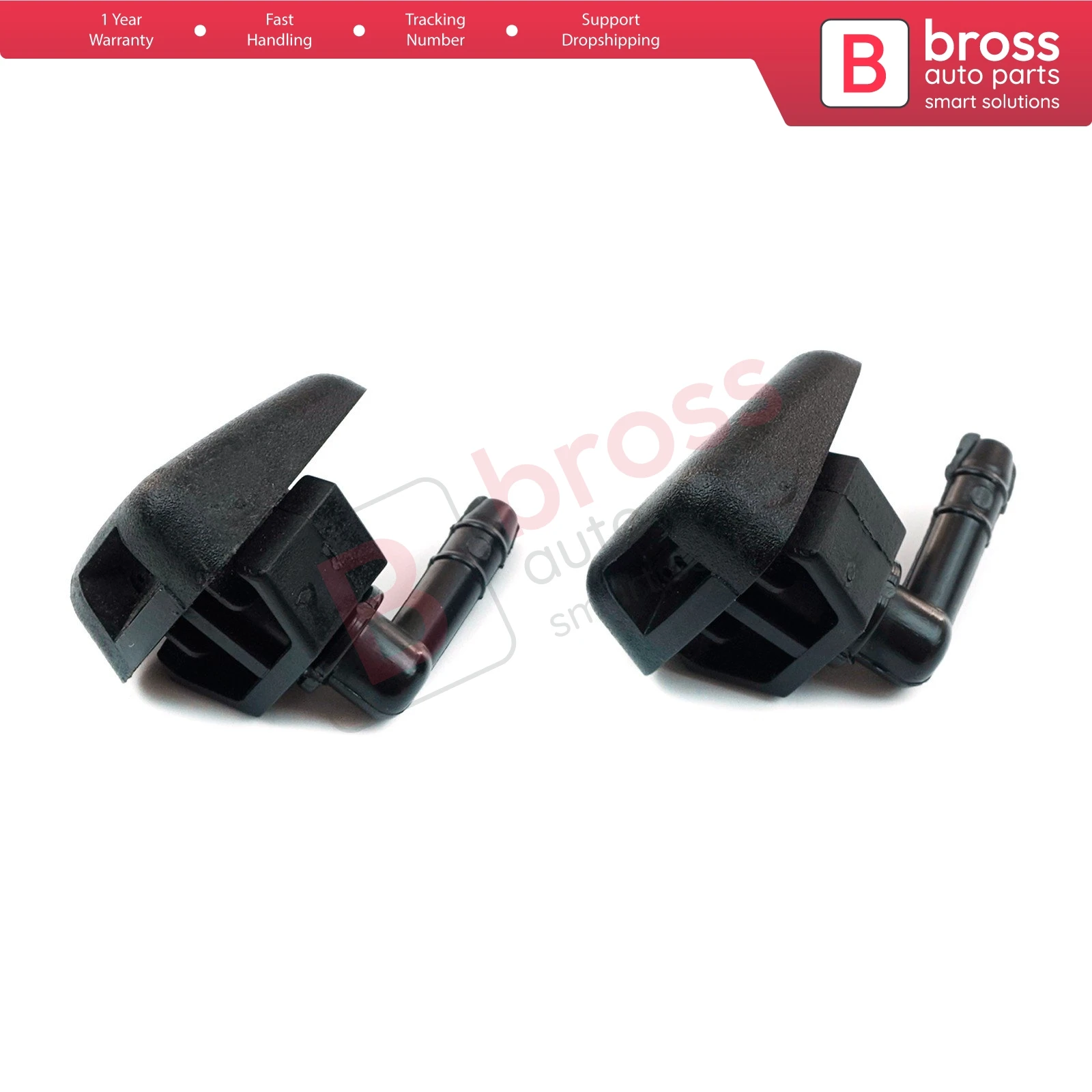 BSP532 2 Pieces Front Windscreen Water Washer Spray Jets 735277664 for Doblo Palio Ducato Punto Panda Bravo Marea Boxer Relay