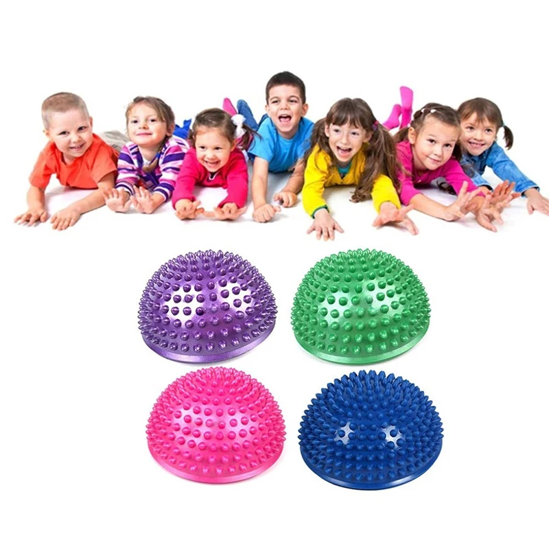 Inflatable Massage Balls PVC Half Sphere Fitball Women Children Yoga Trainer Balancing Ball Gym Health Sports Pilates Fitness