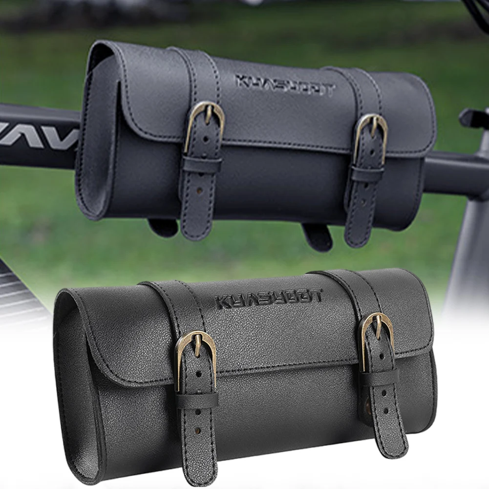 

Ретро велосипедная сумка, кожаная велосипедная передняя вилка, хвостовая сумка для инструментов, большая вместительная винтажная велосипедная сумка, аксессуары для велосипеда