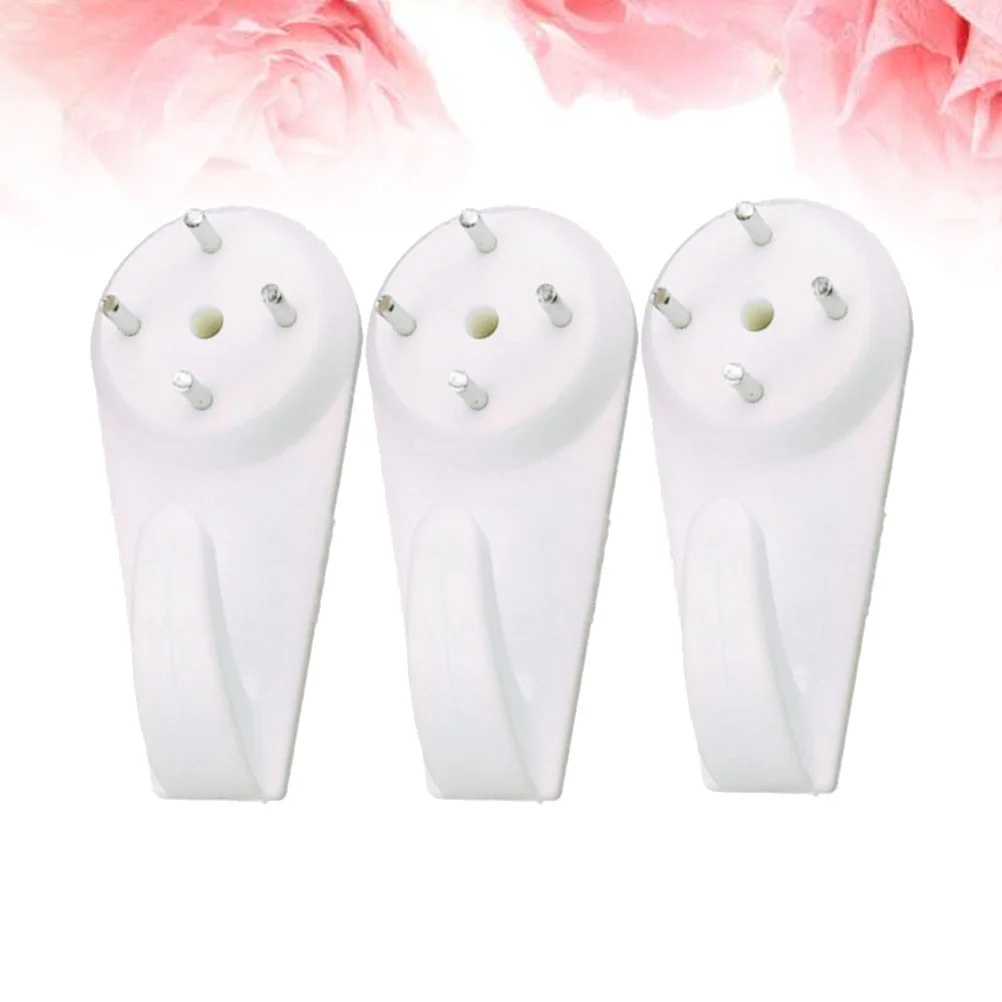 

3 Pcs Seamless Hooks Nail Nails Invisible Hanger Photo Frame Wall Stud No Trace