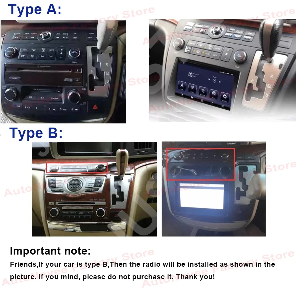 7inch Android Auto For NISSAN ELGRAND E51 2002-2010 Car Radio Wireless Carplay Multimedia Video Player 4G DVD Wifi Bluetooth