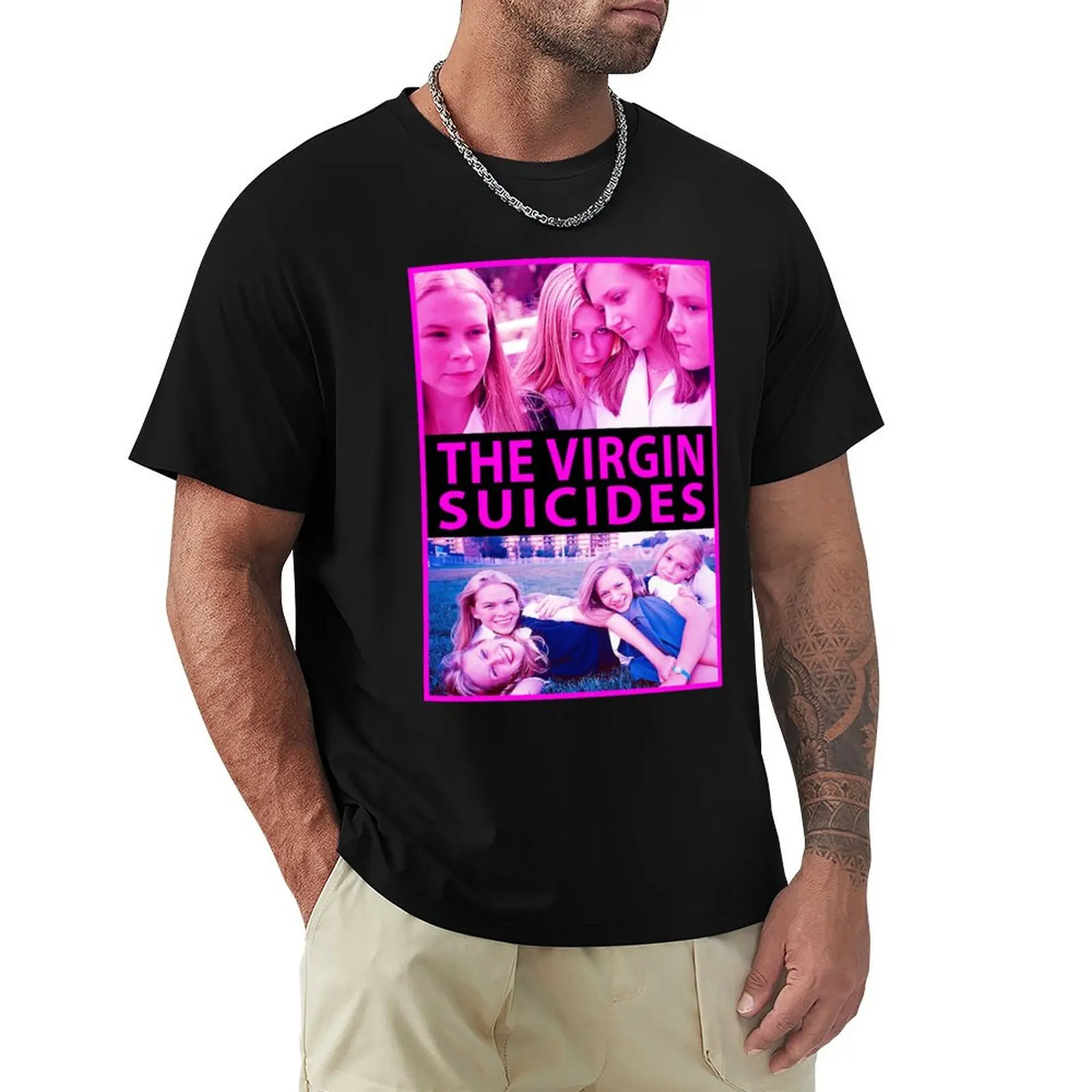 Mens Best The Virgin Suicides Vintage Photograp T-Shirt Outdoor Work Short Sleeve Top