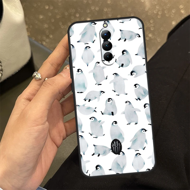 حافظة لطيفة على شكل بطريق كاواي لهاتف ZTE Nubia RedMagic 10 Air 5G 6 7 6S 7S Pro RedMagic 10S 9S 8s 8 9 10 Pro Plus
