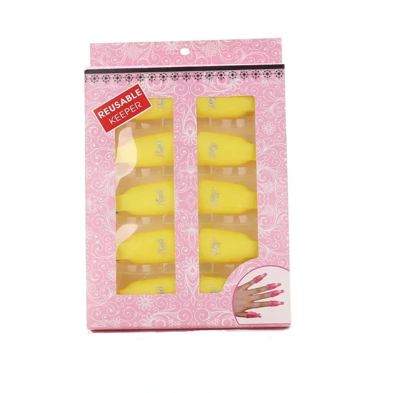 10 قطعة/صندوق البلاستيك مسمار كليب UV هلام مزيل طلاء الأظافر التفاف أداة رسومات أظافر نقع قبالة غطاء السائل لإزالة الورنيش مانيكير أدوات