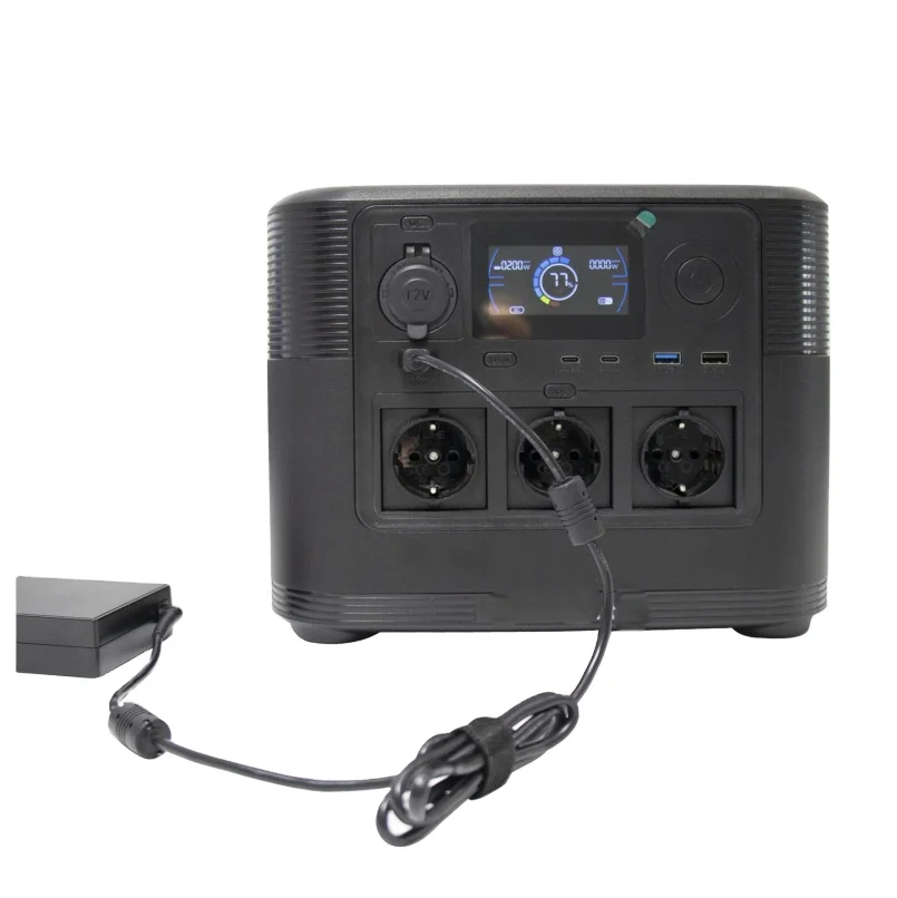 

portable inverter with battery 1200w lithium lifepo4 camping outdoor emergency power supply station