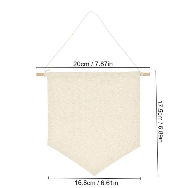 Small Pin Display Pennant Banner, 1Pc Blank Canvas