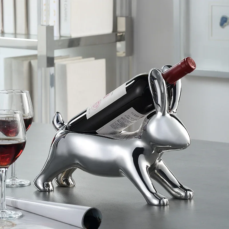 Modern Wine Cabinet Restaurant Rabbit Red Wine Rack Decoration Wine Holder Decoration