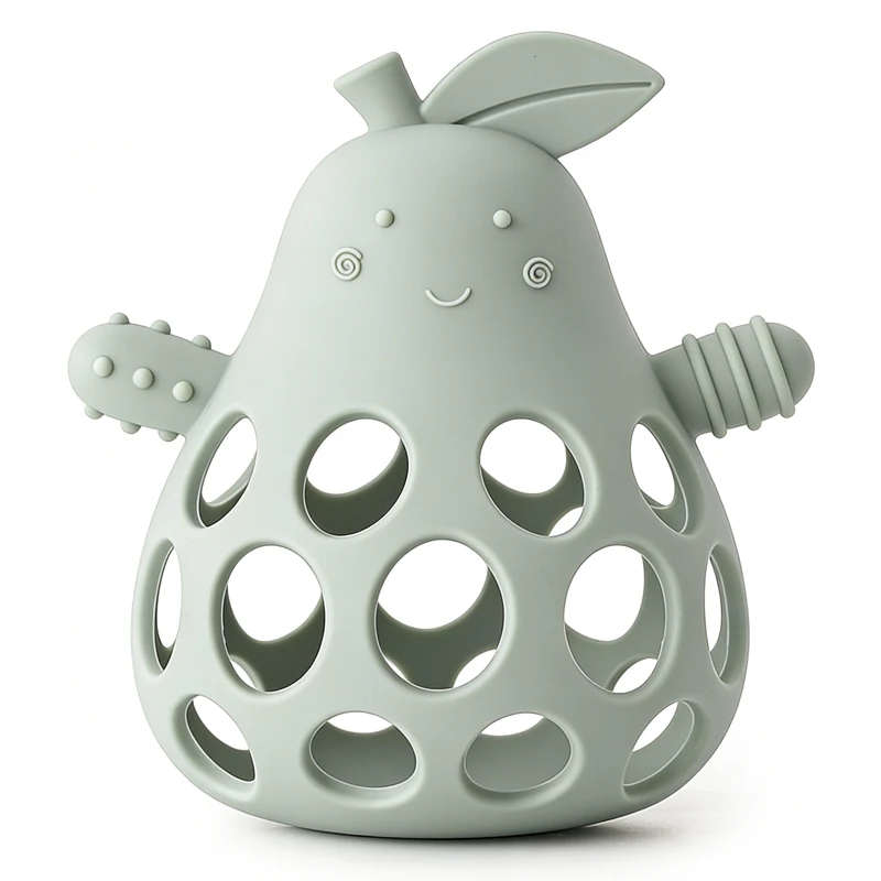 Mordedor de silicona para bebé, juguetes infantiles, mordedores sensoriales relajantes para bebés, sonajero sensorial fácil de agarrar, 1 ud.