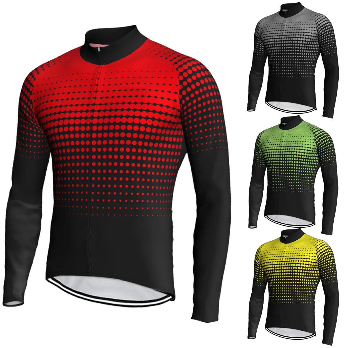 Bike Long Sleeve Jersey, Cycling Shirt, Road Bike Jacket, Motocross Clothes, Bicycle Top, Rider Jacket, Roud Dots Sports Sweater