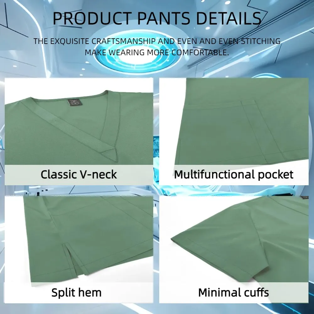 Hot Sale Nurse Scrubs Set Women Anti Wrinkle Washable Soft Hospital Uniform Medical Scrubs Women Scrubs Sets Medical Accessories