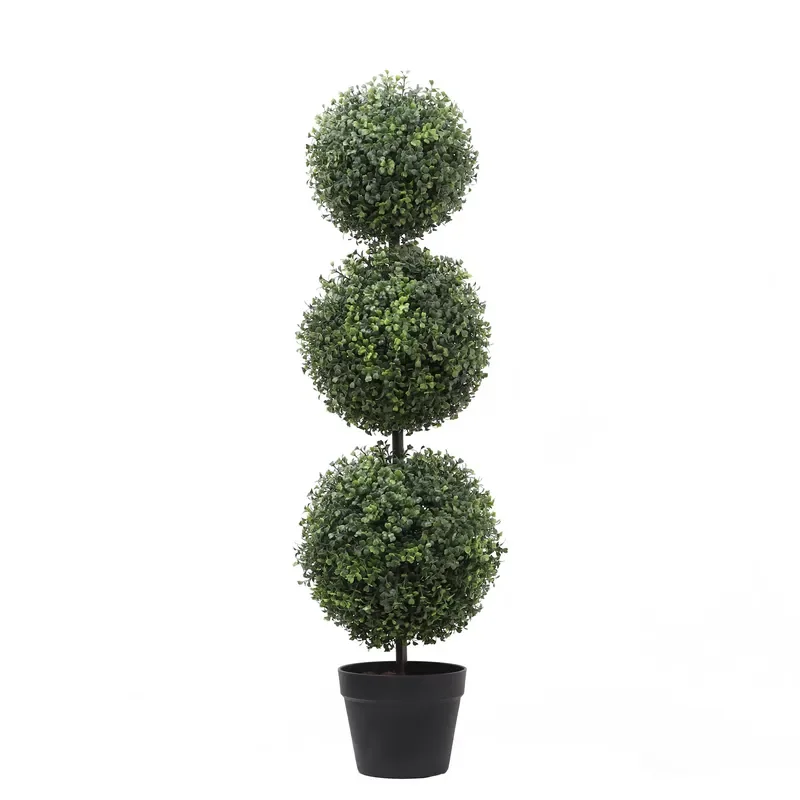 PVC Green Artificial Plant Topiary for Balconies Apartments