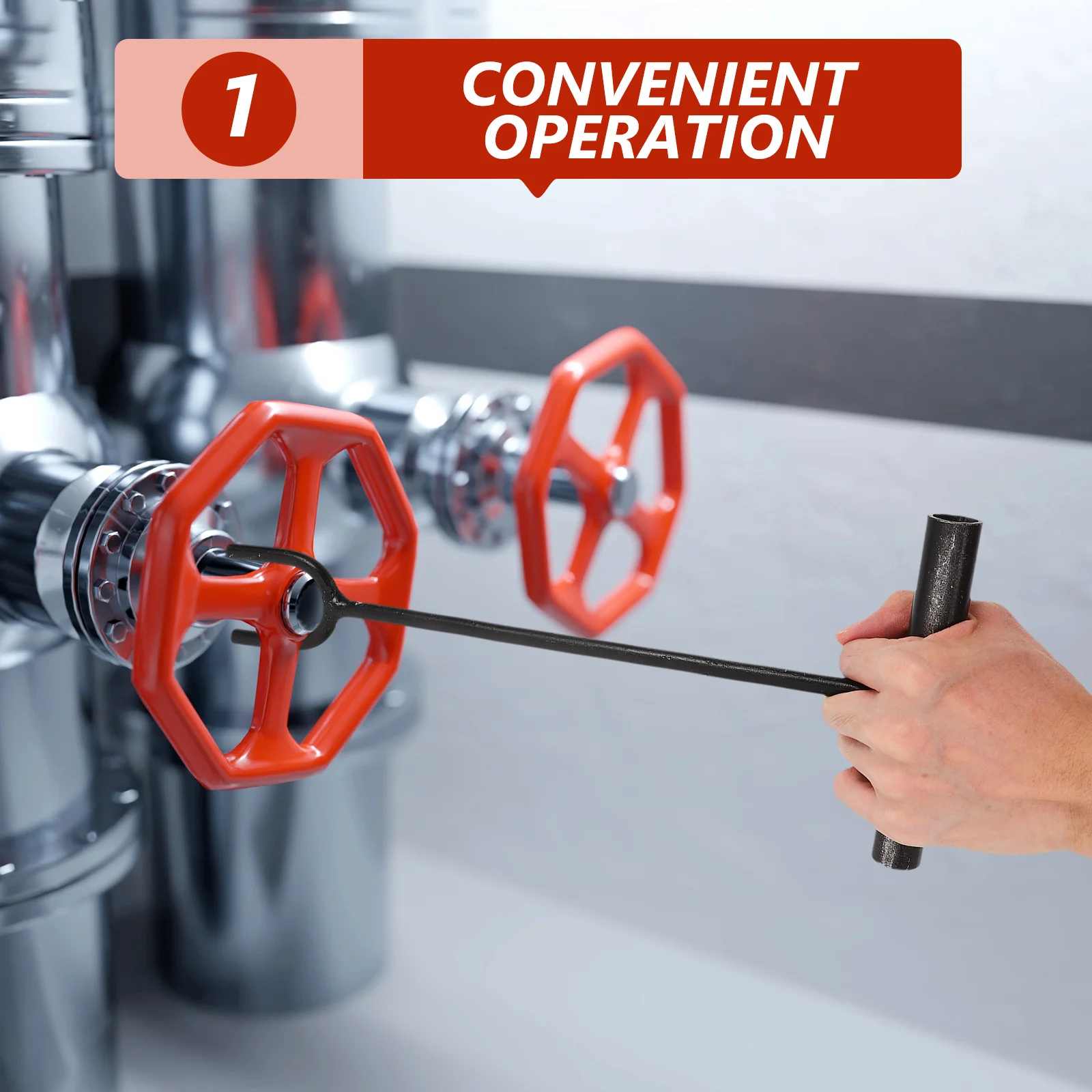 

Valve Shut Off Tool Steel T Handle Emergency Gas Water Meter Key Sturdy Valve Wrench Quick Shutoff Hook U Shaped Fork Compatible