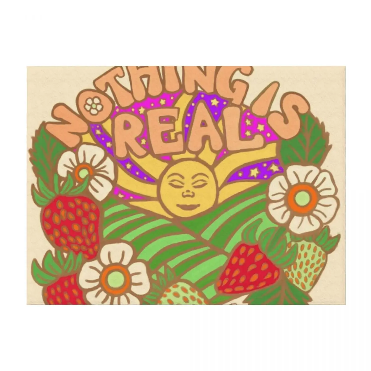 

Nothing is Real Throw Blanket Beach Cute Plaid Blankets Sofas Of Decoration Flannel Fabric Blankets