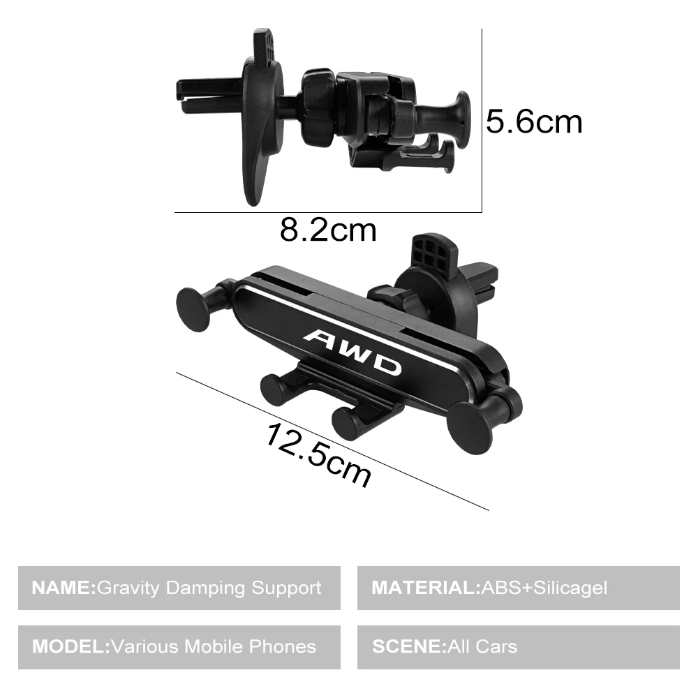 Gravity Car Phone Holder Auto Accessories For Volvo XC90 XC60 C30 T6 S60 C70 XC40 V40 XC70 V70 V60 V50 S80 S40 AWD V90 S90