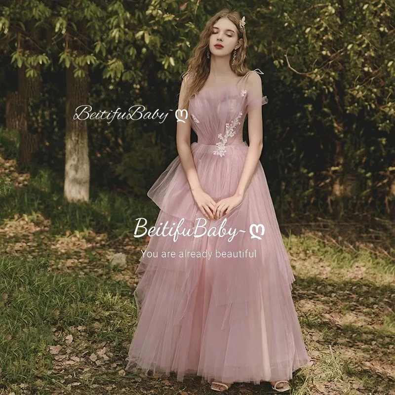 

Retro Women's Evening Party Dress Elegant Palace Style A-line Sleeveless Off The Shoulder Skirt Banquet Prom Dress for Women