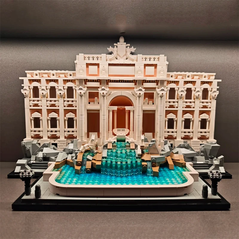 Creative Trevi Fountain Building Blocks Model World Famous City Street View Architecture Assembly Bricks Toys Gift For Kid Adult