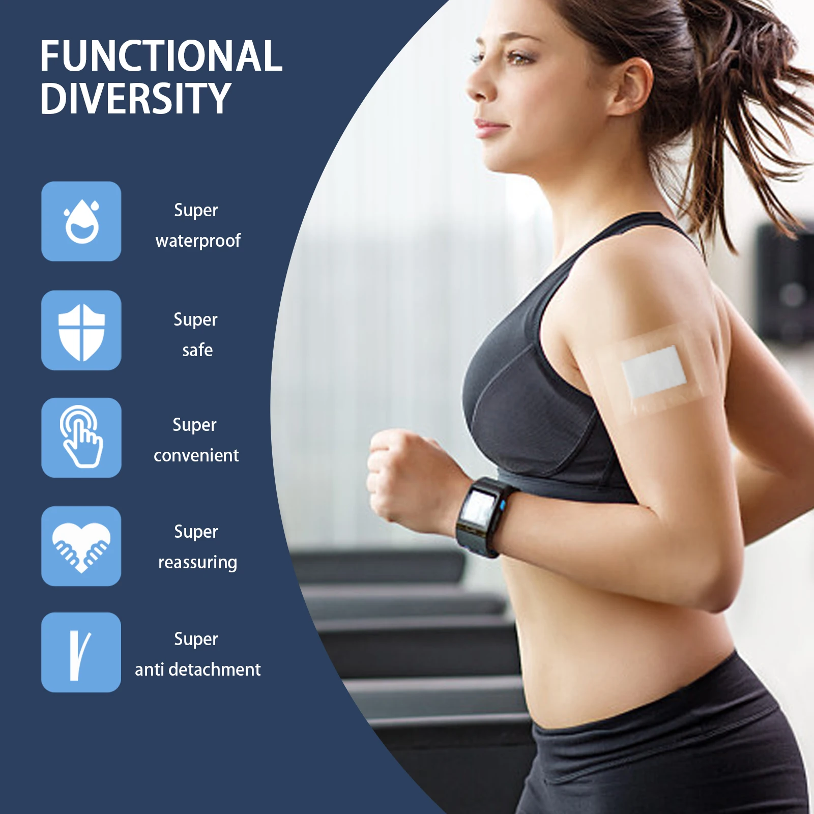 Freestyle Libre Sensor Waterproof Stickers for Sibionics and Freestyle Libre Aidex Strong Absorption  Force