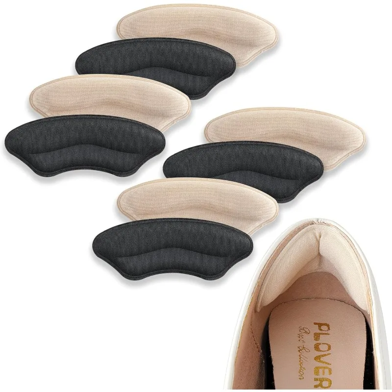 Heel Pads for Shoes, Soft and Flexible Heel Grips for Women Shoes Too Big, Relief of Pain for Women and Men 4 Pairs