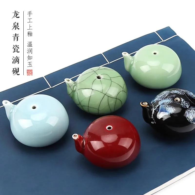Handmade Ceramic Water Dropper for Chinese Calligraphy Inkstone Painting Drawing Art Supplies Tools