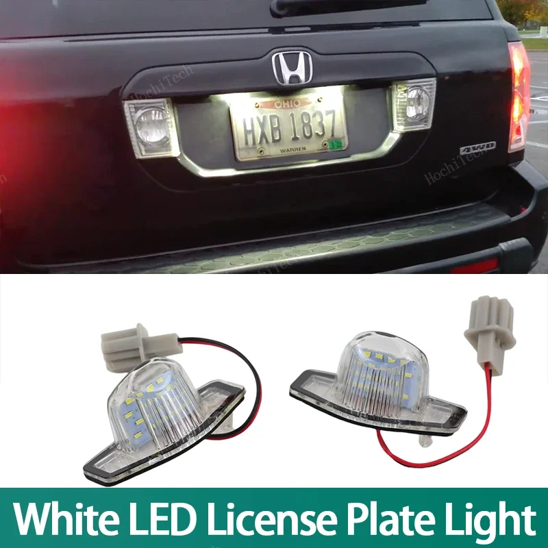 2Pcs DC12V Car LED License Number Plate Light Lamp LED White Light For Honda Crv Fit Odyssey Jazz Hrv Frv CR-V Stream SMD