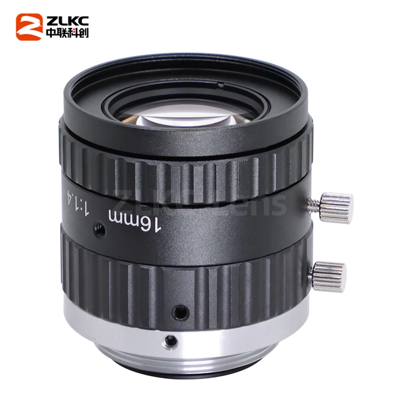 C Mount Lens 16 Mm 5 Mega Pixel Fa Ống Kính 2/3 "Tiêu Cự Cố Định Công Nghiệp Ống Kính Máy Ảnh Độ Biến Dạng Hướng Dẫn Sử Dụng hoa Tán Thị Giác Máy Ống Kính