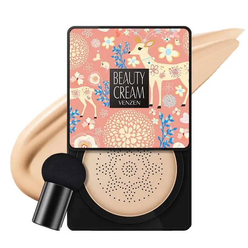 Moisturizing CC Cream Foundation Ultra Soft Mushroom Head Air Cushion BB Cream Foundation Long-lasting Face Makeup Waterproof