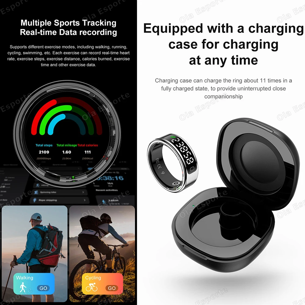 حلقة ذكية جديدة R11 للرجال والنساء شاشة عرض لفتة انتقاد فيديو مقاوم للماء معدل ضربات القلب مراقبة النوم حلقة ذكية لنظام أندرويد IOS
