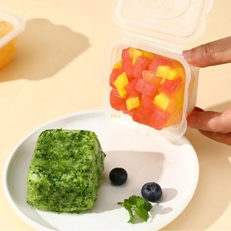 

6Pcs Baby Complementary Storage Box with SSealing Lid Cover Easy to Clean