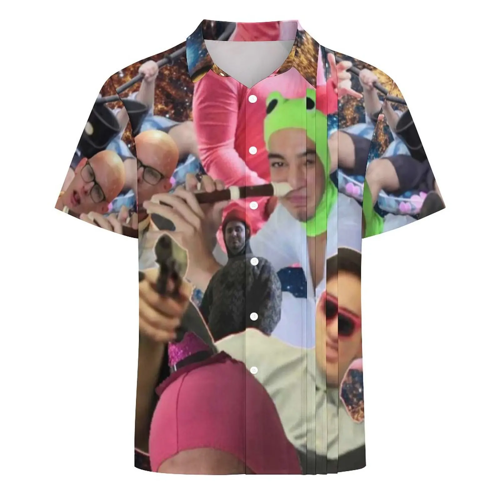 Hawajska Koszula Plażowa Grafika Meme Bluzki Śmieszne Filthy Frank Retro Casualowe Koszule Męskie Z Krótkim Rękawem Wygodne Ubrania Oversize