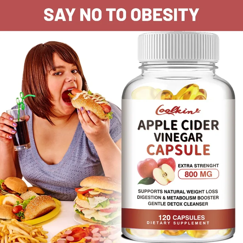 

Apple Cider Vinegar Extract Supplement - Boosts Energy Levels, Fat Burning, Digestive Health, Natural and Non-GMO
