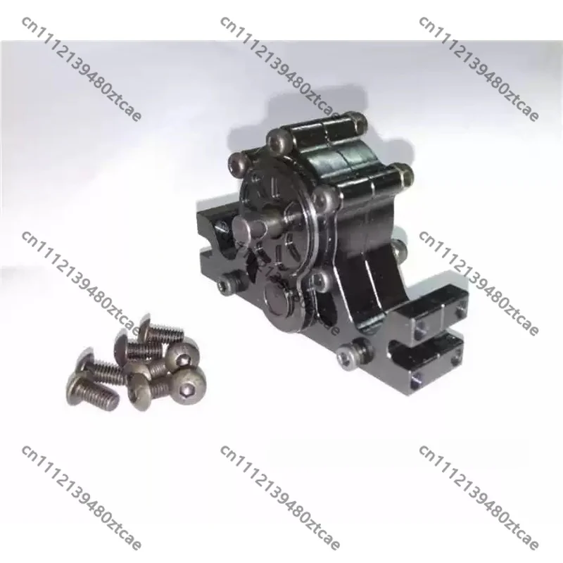 Transfer‑Case Gearbox Assembly, Drivetrain DIY Modification Spare‑Part Fit for 1/14 RC Heavy‑Duty Tractor‑Truck Hobby Vehicle