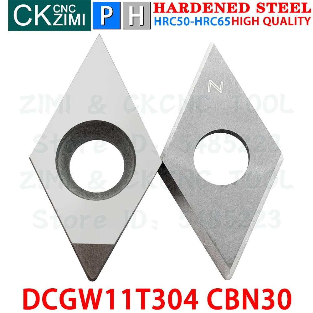 DCGW11T304 CBN30 DCGW 11T304 CBN เครื่องมือกลึงเม็ดมีดโบรอนไนไตรด์ เครื่องมือกลึงโลหะ CNC DCGW 11T3 สำหรับเหล็กชุบแข็ง
