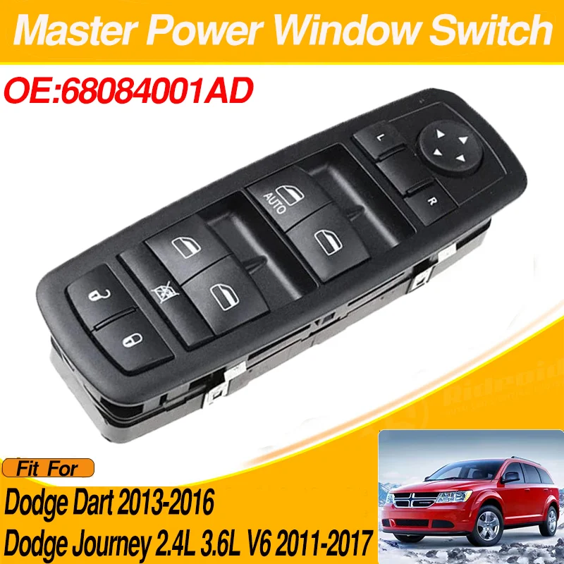 

Left Driver Side Master Window Switch Electric Window Control Button For Dodge Dart Dodge Journey 2.4L 3.6L V6