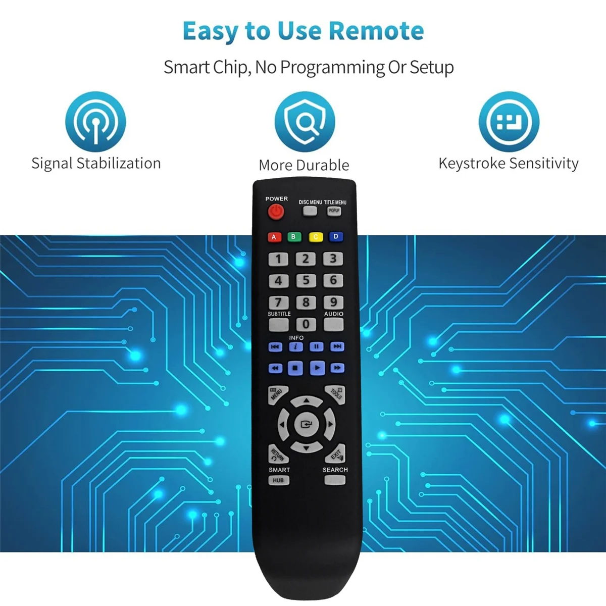 Mando a distancia de repuesto para Samsung Blu-Ray, reproductor de DVD, AK59-00113A, BD-D5300, BD-D5250C, BD-D5300C, EN BD-D5300, PE, BD-D5300