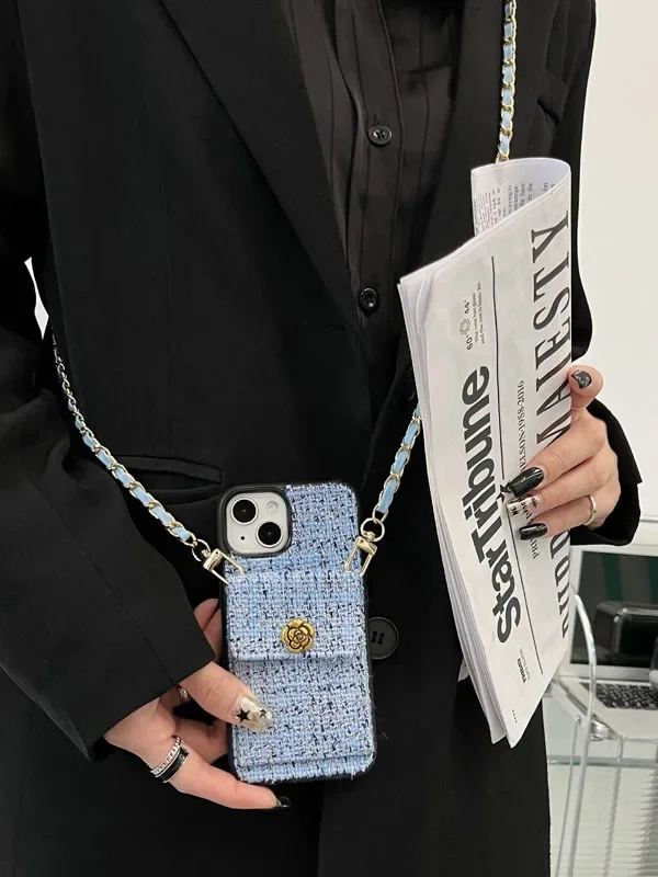 Fall/winter New For Iphone15 Card Stand Phone Case 14promax Crossbody Lanyard 13 12pro All-inclusive 11 Fall Protection Cover Fu image 6
