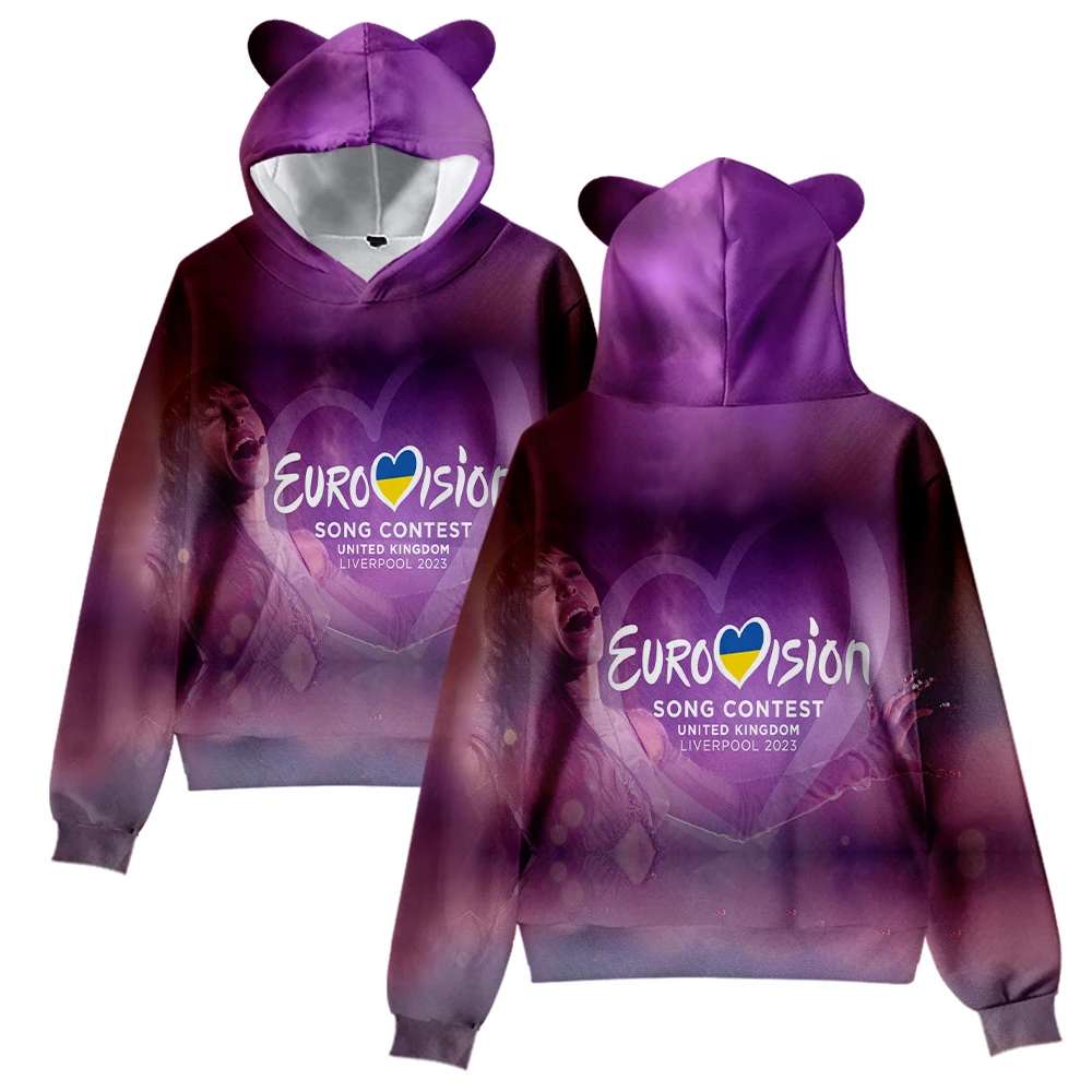 2023 New EUROVISION SONG CONTEST  hoodies Printed novely loreen casual Graphic Tops Short Sleeve hoodies sweatshirt