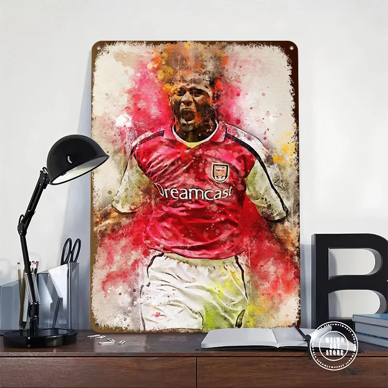 Patrick Vieira Metal Poster Customized Wall Art Retro Vintage Tinplate Signs for Man Cave Bedroom Decoration Gaming House Home